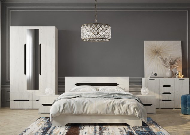 Вега комод 1200 (Дуб крафт белый)