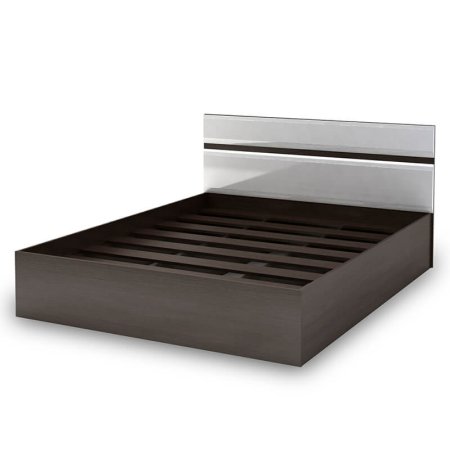 Вегас кровать 140х200 с настилом снято с производства (Венге/Белый глянец)