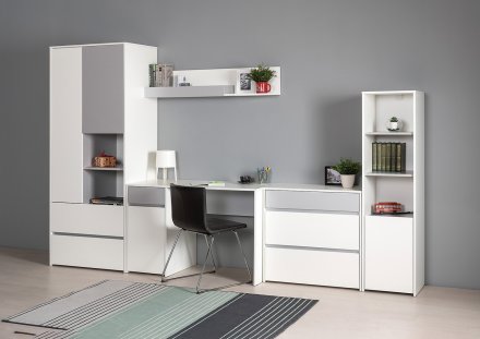 Торонто детская комплект 2 (белый шагрень / стальной серый)