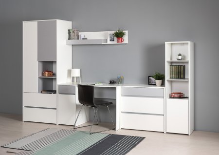 Торонто Полка 16.475 (Белый шагрень / Стальной Серый)