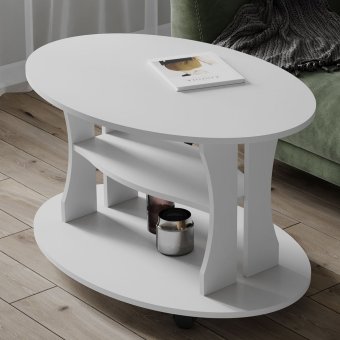 Стол журнальный Консул 1 в гостиную (Белый)