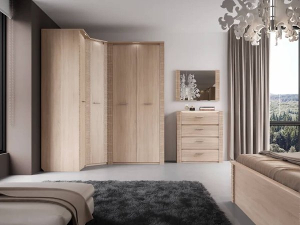 Элана спальня шкаф угловой (Дуб сонома)