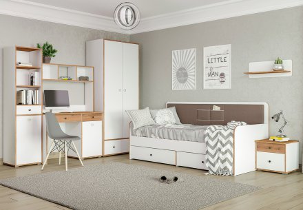 Вуди детская комплект 2 (белый / крафт золотой)