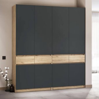 Стоуби шкаф ШК-2000 (дуб крафт золотой/серый графит)