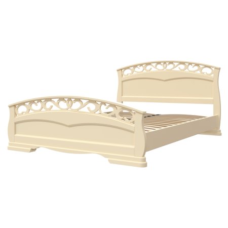 Грация 1 кровать 90х200 + металлокаркас + ножки (Слоновая кость)