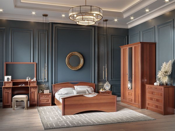 Яна спальня комплект 2 (орех пегас)