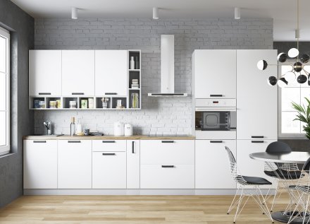 Модульная кухня Ройс (Белый софт)