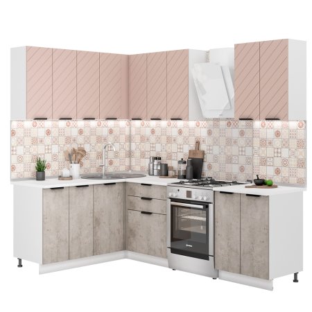 Модульная кухня Норд Wind (Софт какао/камень беж)