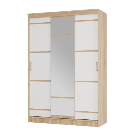 Сакура шкаф-купе 1,5м (Сонома/Белый)