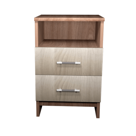 Тумба прикроватная №2 (2 ящика) (новые нап) (Шимо комби)