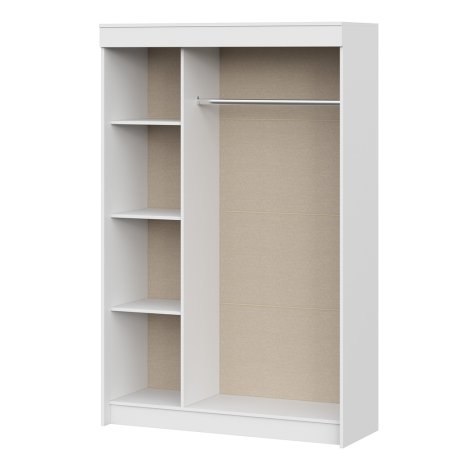 Шкаф-купе Бассо 1,3 м (Белый)