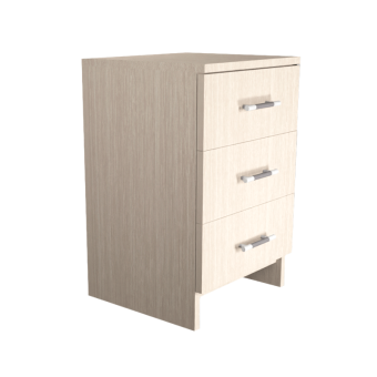 Тумба прикроватная №3 (3 ящика) (новые нап) (Белфорд)