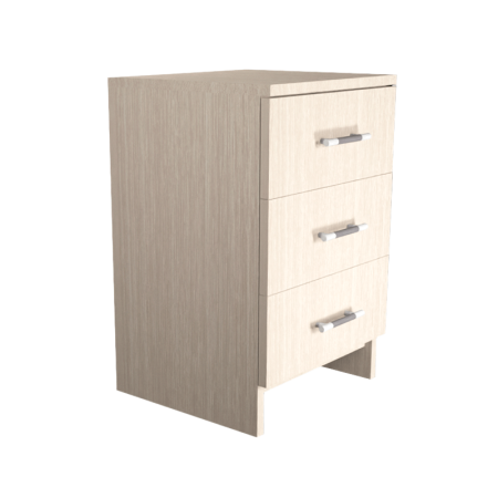 Тумба прикроватная №3 (3 ящика) (новые нап) (Белфорд)