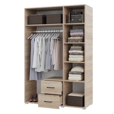 VICTOR шкаф 3 ств c ящиками (Сонома/Белый)