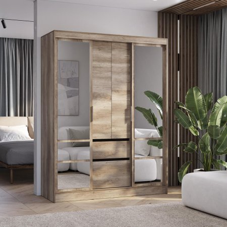 Энигма шкаф-купе ШКК-06 (дуб каньон/венге)