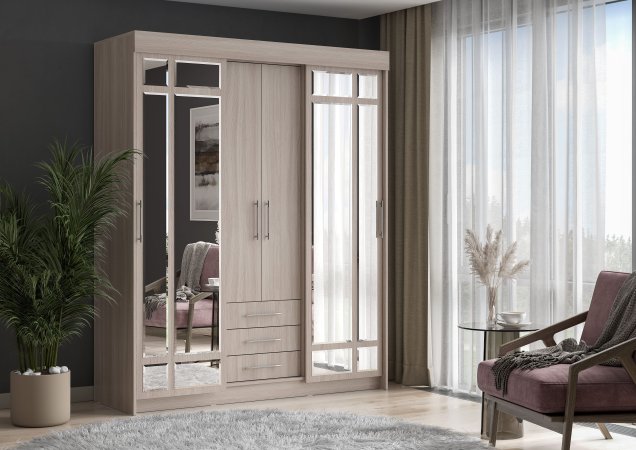 Шкаф-купе Фортуна (Шимо светлый)