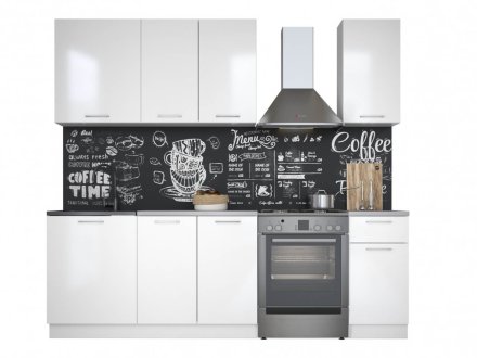 Кухня Ника Глосс 1,8м (Белый глянец)