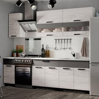 Кухня Дакота 2,0м (бетон пайн/графит)