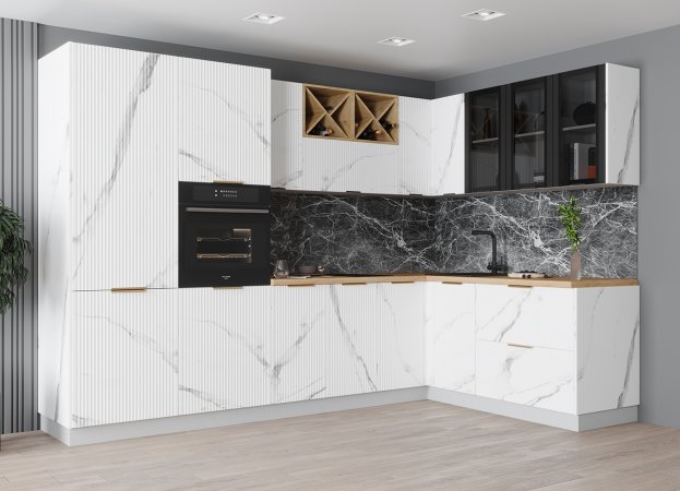 Модульная кухня "Монца" (Мрамор Арктик)