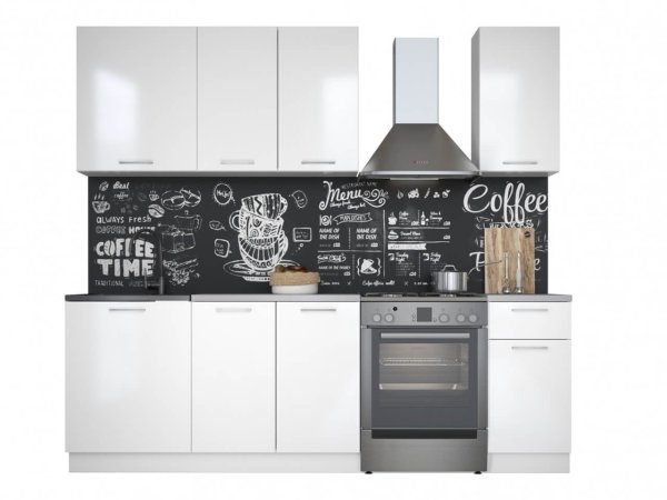 Кухня Ника Глосс 1,8м (Белый глянец)