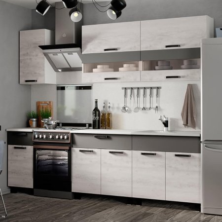 Кухня Дакота 2,0м (бетон пайн/графит)