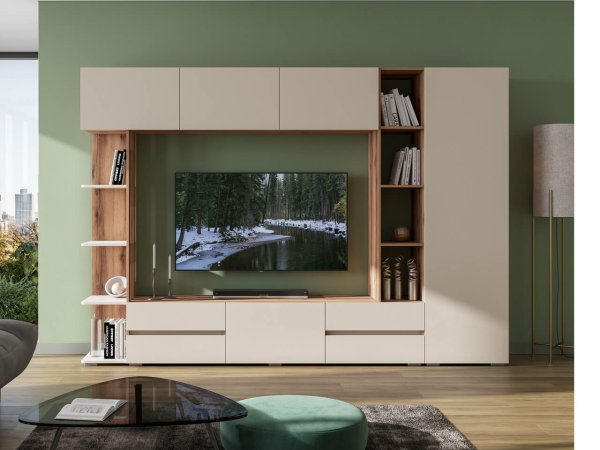 Гостиная Веста (Делано темный/сатин) ЦРК.ВСТ.01