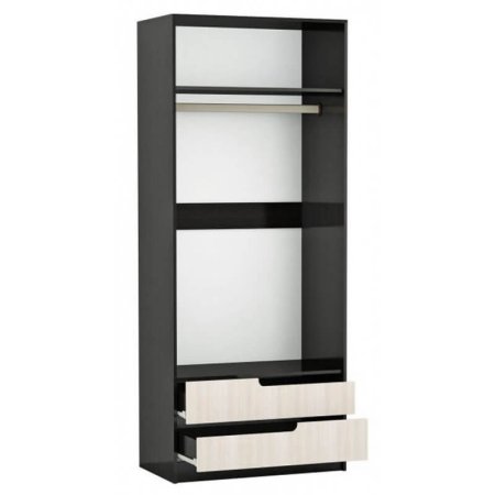 Гавана шкаф 2 ств. (Венге/акрил белый)