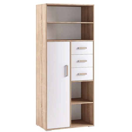 Бланка стеллаж книжный корпус + фасад (Сонома/Белый)