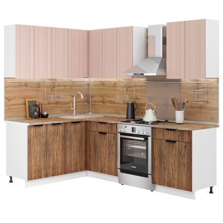 Модульная кухня Норд Stoun (Софт какао/орех канадский)