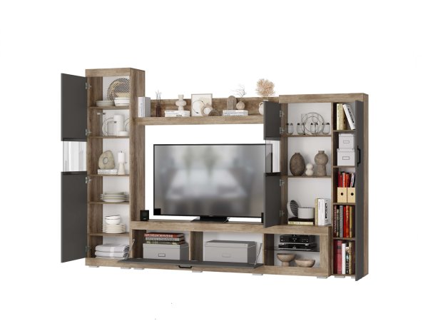 Гостиная Тесла ГС-01 (дуб каньон/графит)