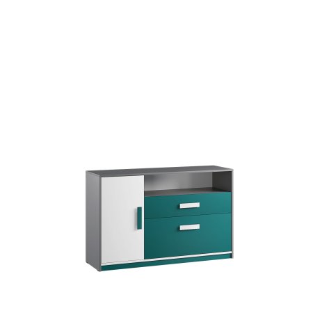 Кэнди комод КК-1 детский корпус+фасад (Графит/Океан)