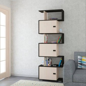 Стеллаж Книжный №2 (Венге / Дуб молочный)