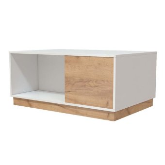 Денвер стол журнальный (Дуб крафт золотой / Белый глубокие поры)