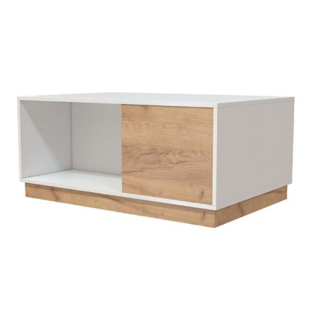 Денвер стол журнальный (Дуб крафт золотой / Белый глубокие поры)