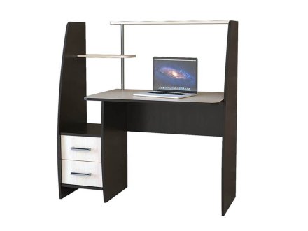Компьютерный стол КЛ №6.2 правый (Венге / Дуб молочный)