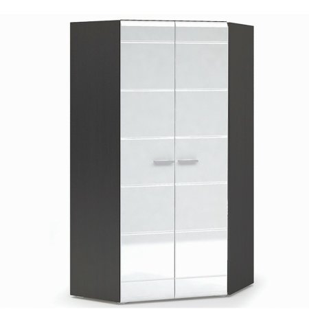 Вегас шкаф угловой двухстворчатый снято с производства (Венге/Белый глянец)