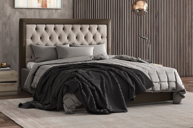 Мартина кровать 160х200 + металлокаркас + подъемный механизм (Латте/Капучино)