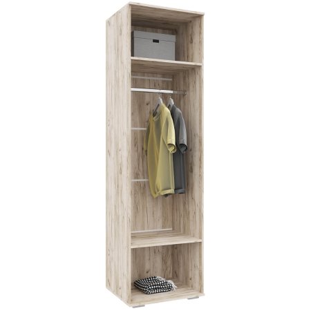 Бостон шкаф ШК-600 (дуб крафт серый/бетонный камень)