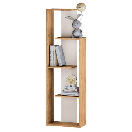 Стеллаж Бейсик 1 (Крафт золотой/Белый)