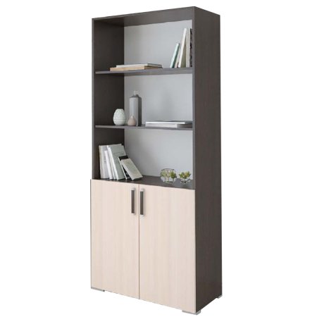 Стеллаж к столу компьютерному Квартет (Венге/Дуб молочный)