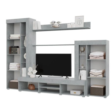 Гостиная Дельта (Белый/Бетон)