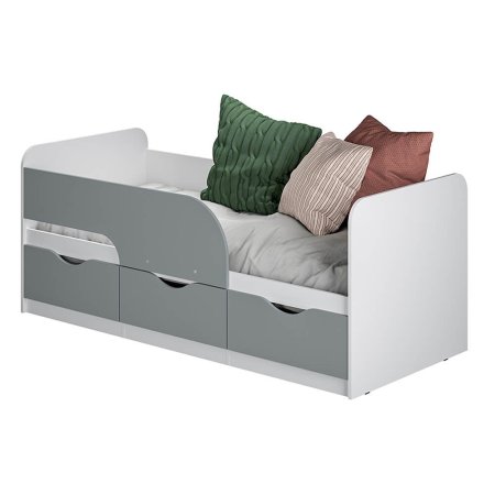 Кровать 0,9 м Стандарт КР-22 80х186 см (Белый/MF11)