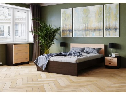 Спальня Ронда комплект 1 (венге/дуб молочный)