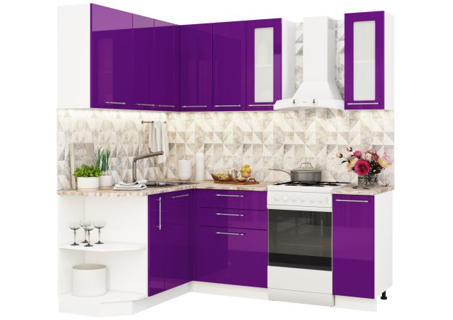 Модульная кухня Олива глянец (Глянец фиолетовый)