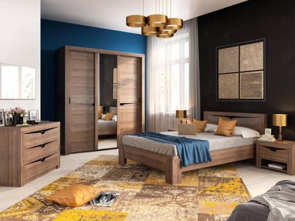 Соренто спальня шкаф-купе 3 дверный-снято с производства (Дуб стирлинг)