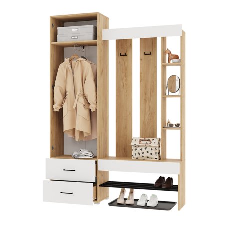 Домино прихожая (Крафт золотой/Белый)