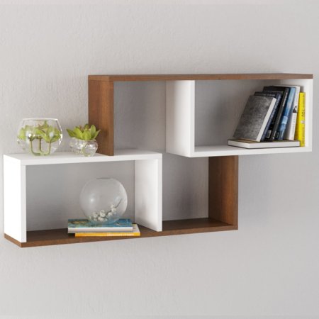 Полка навесная ПН-3 (Орех донской/белый)