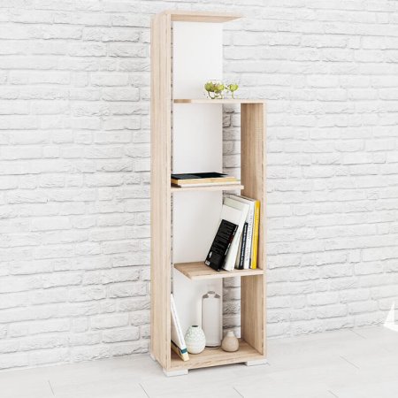 Стеллаж Ромео 6 (Сонома/Белый)