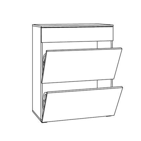 Остин Тумба для обуви 16.121 (Белый/Дуб вотан)