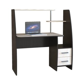 Компьютерный стол КЛ №6.2 левый (Венге / Дуб молочный)